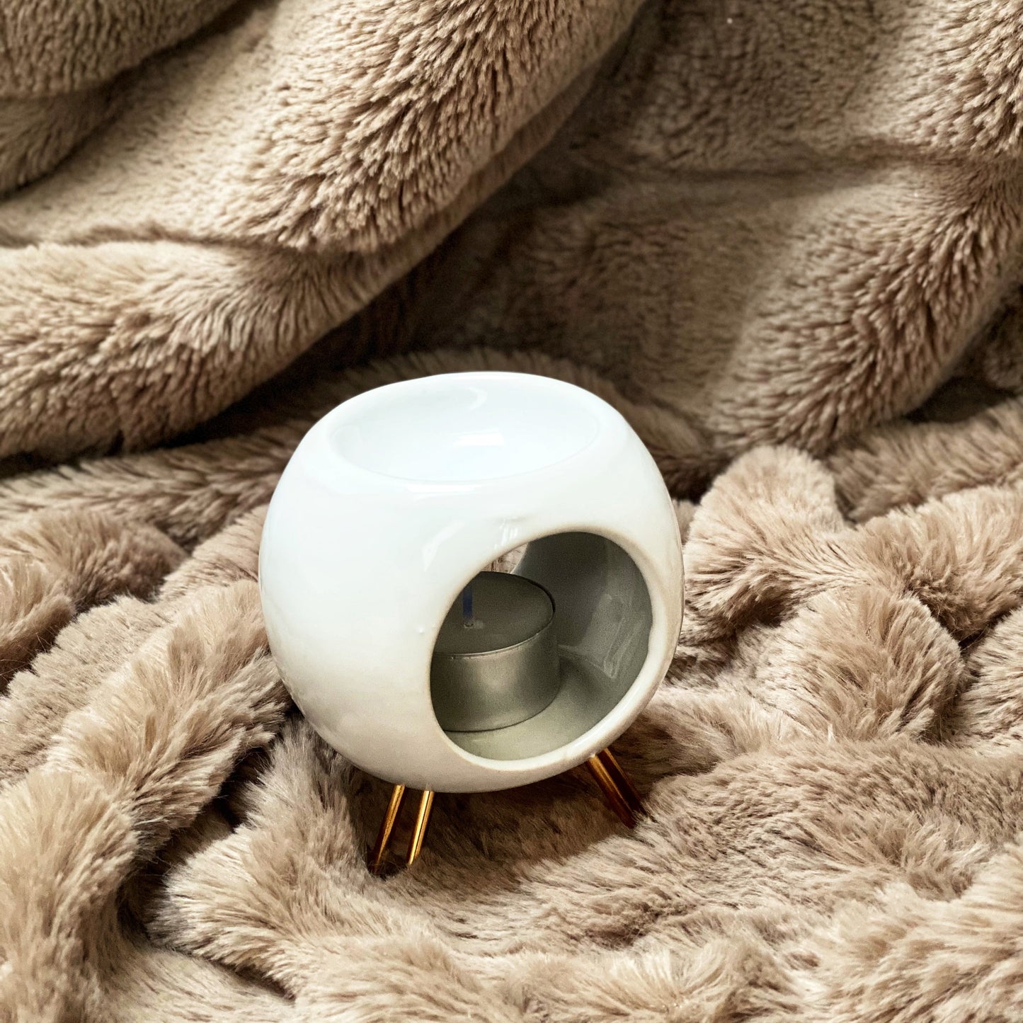 Burner Ceramic White Gold Legs