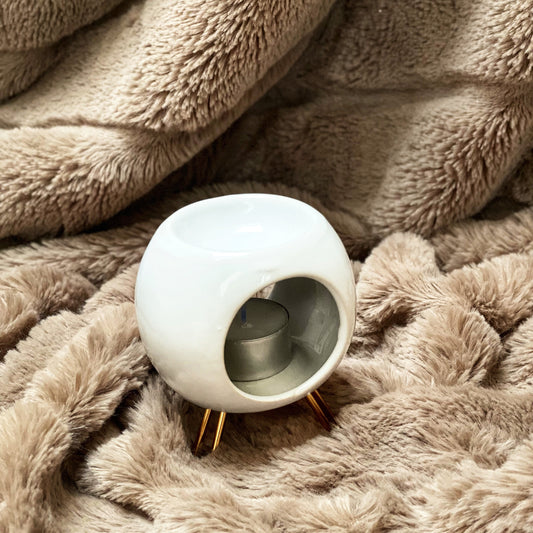 Burner Ceramic White Gold Legs