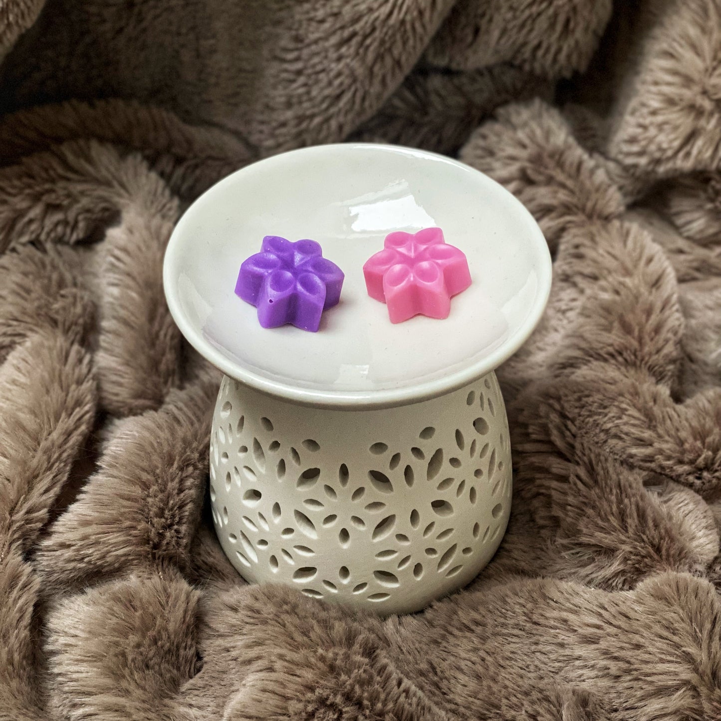 Burner Ceramic White Perforated Design