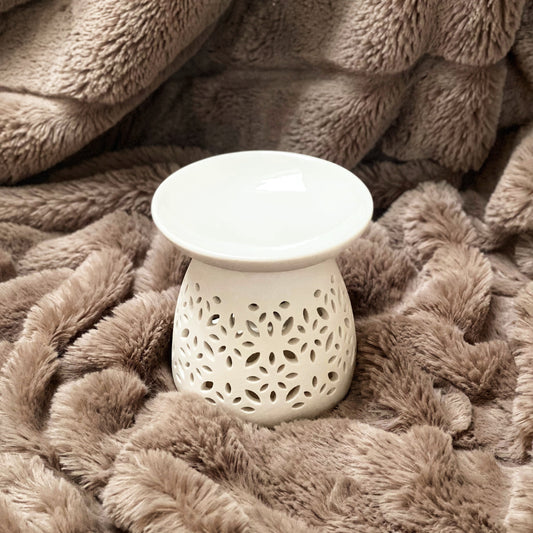 Burner Ceramic White Perforated Design